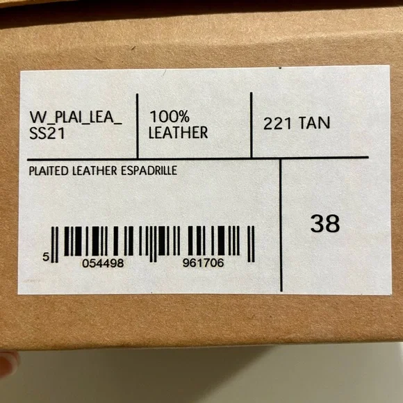 Penelope Chilvers Tan Plaited Leather Espadrille 38 - Picture 6 of 6